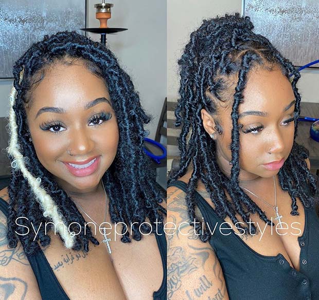 Cute Short Faux Locs