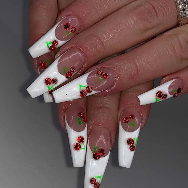 23 Elegant French Tip Coffin Nails You Need To See Stayglam