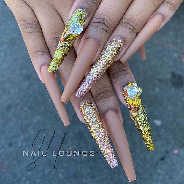 Super Long Nails with Bling