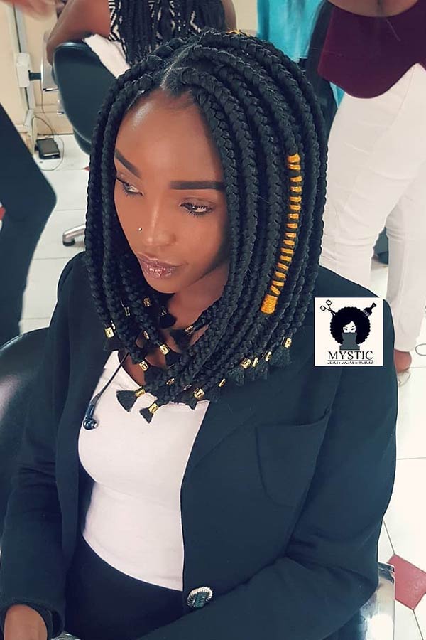 Boho Knotless Box Braids Bob Img Baby