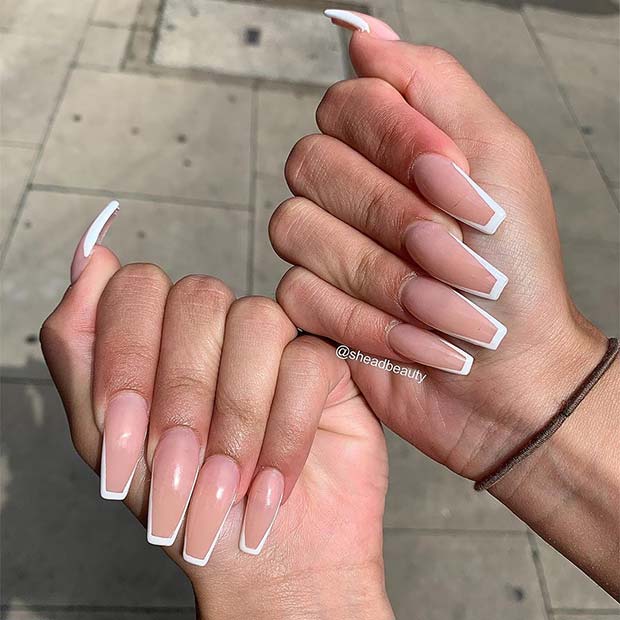Nude Nails with Thin Tips