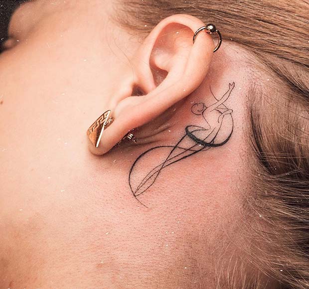 41 Cool Behind the Ear Tattoos for Women - StayGlam