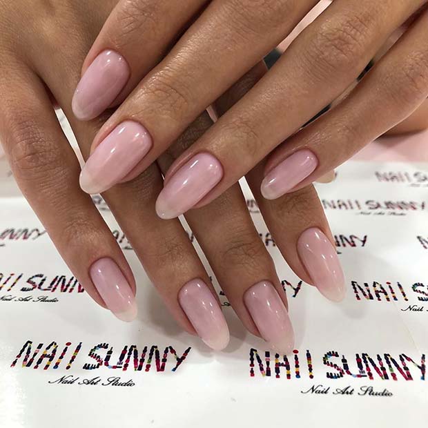 Simple Light Pink Nail Design