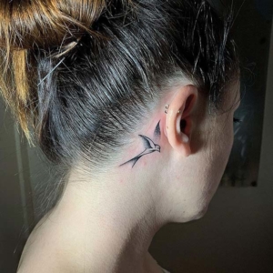 41 Cool Behind the Ear Tattoos for Women - StayGlam - StayGlam