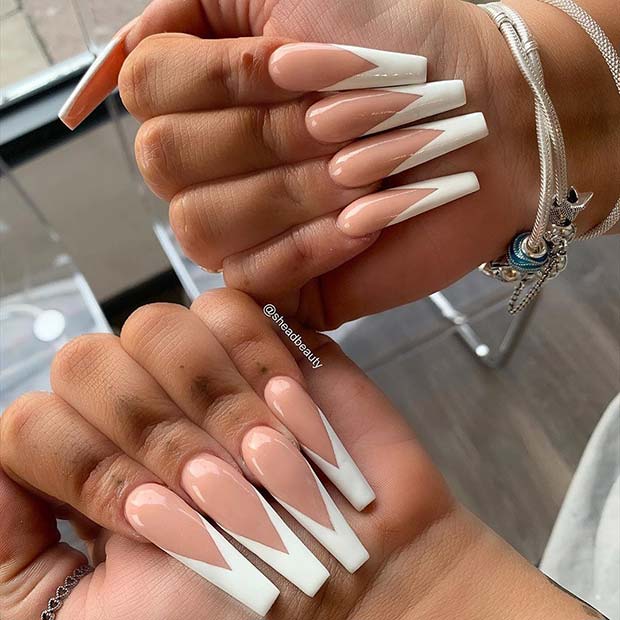 Long Nails with V Tips 