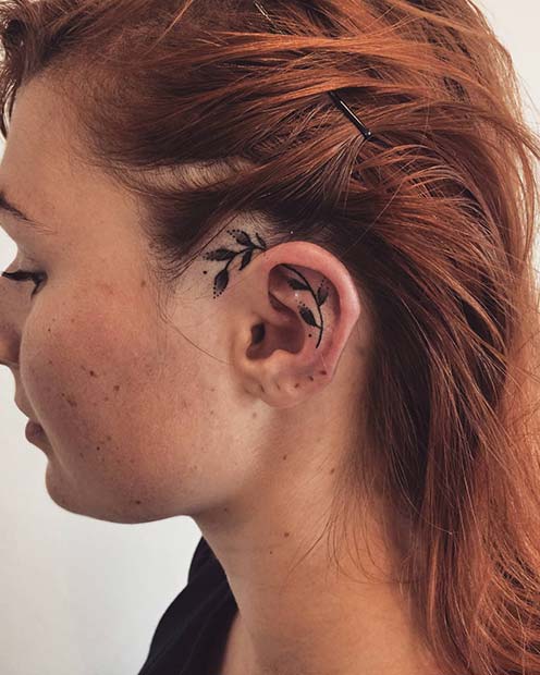 Unique Ear Tattoo