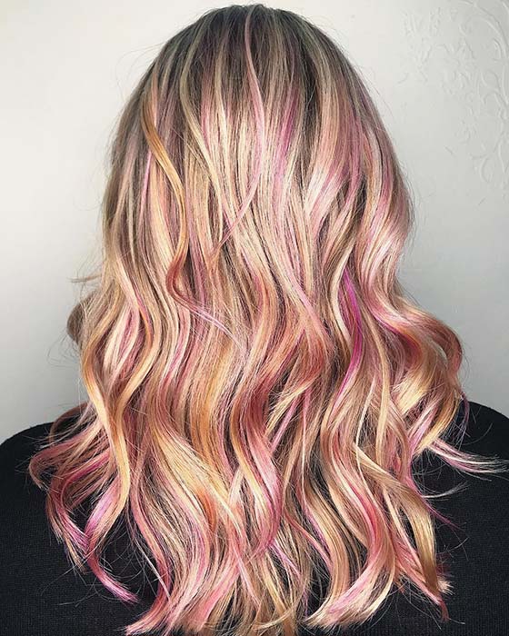 pastel hair highlights
