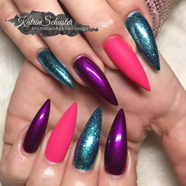 Bold and Colorful Nails