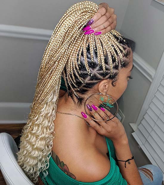 Box Braids with Triangle Parts
