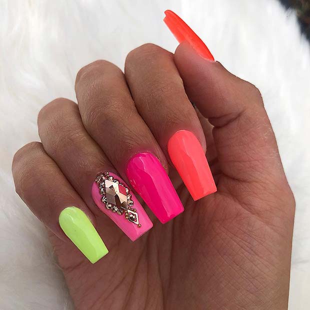 Neon Nails for Summer