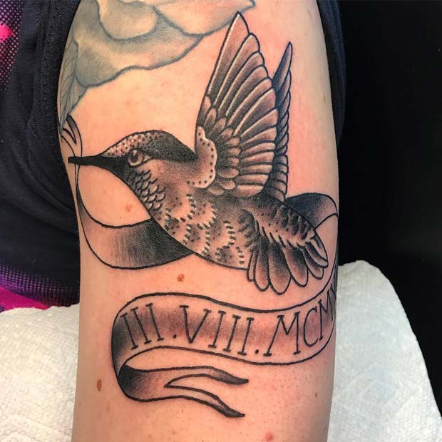 Classic Bird Tattoo Design 