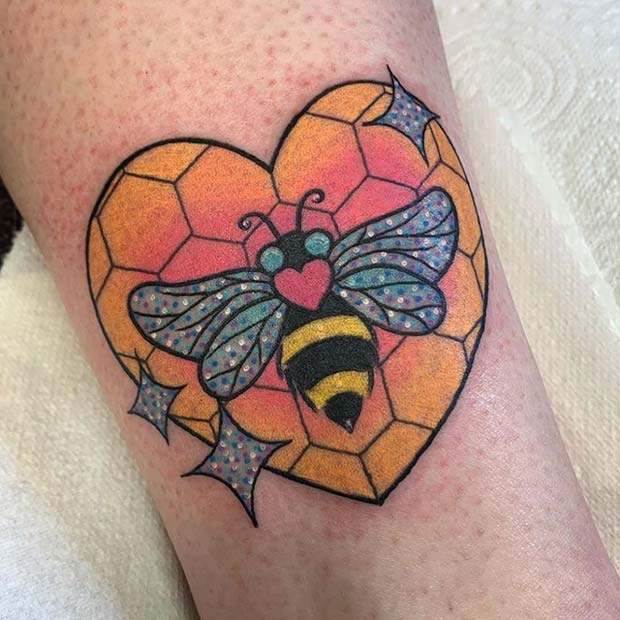 Cute Bee with Hearts