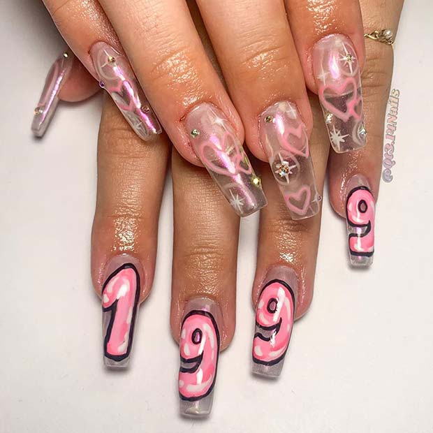 Fun and Trendy Birthday Mani with the Year
