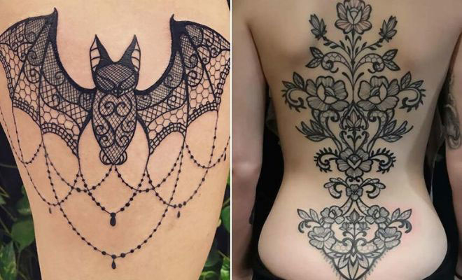 21 Stunning Lace Tattoo Ideas for Women  StayGlam