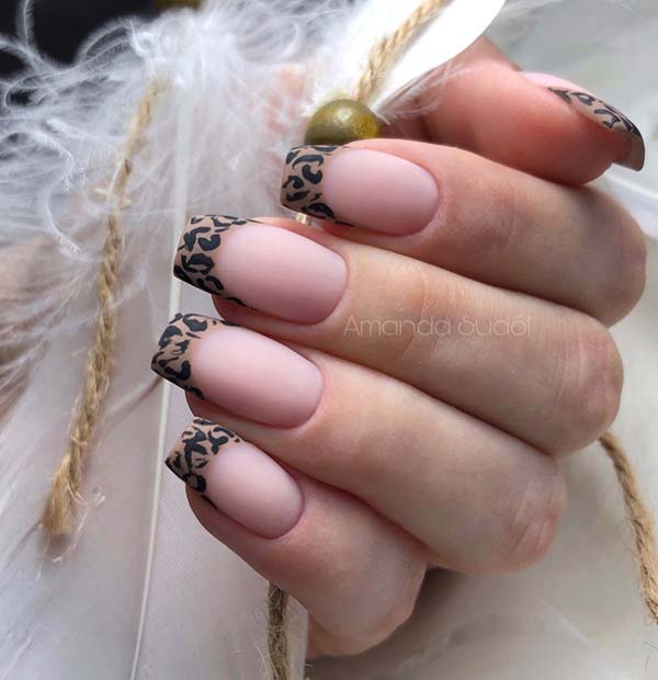 Leopard French Tips