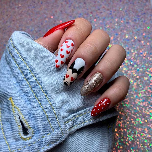 Cute Mickey Mouse Nails