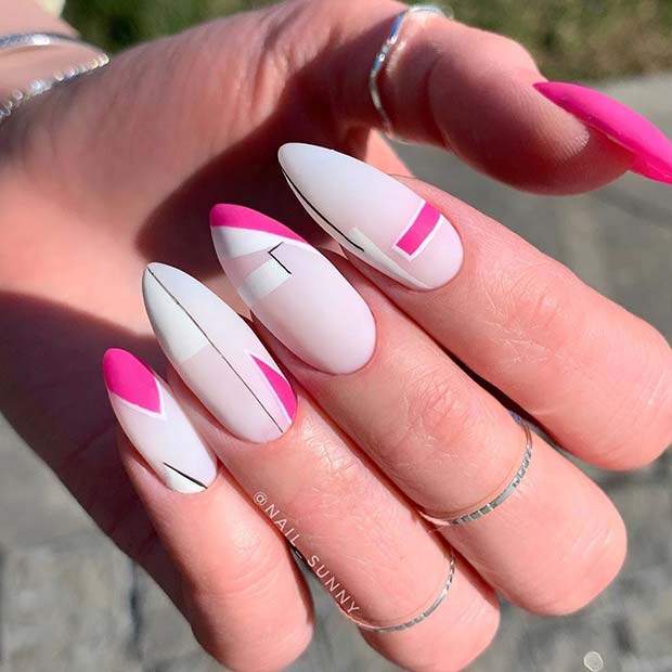 Modern and Unique Pink Mani