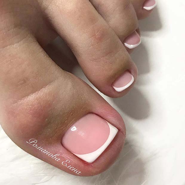 Soft Pink with White Tips