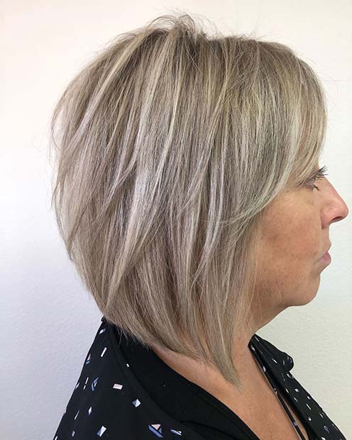 Trendy Blonde Bob with Layers