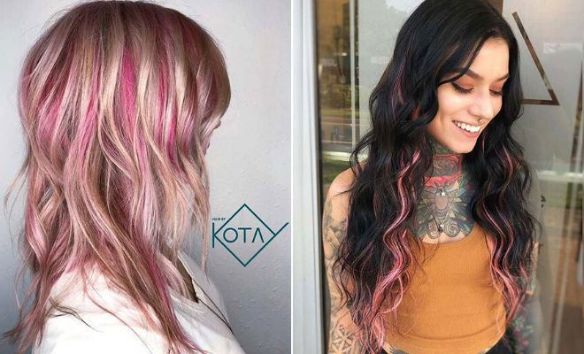 pink highlights