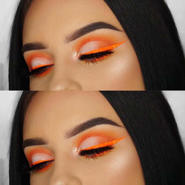 Zesty Orange Eye Liner Idea