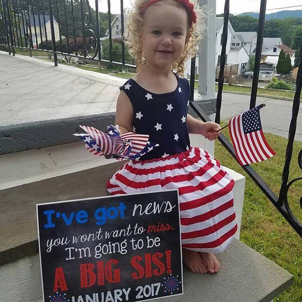 4th of July Sister Announcement
