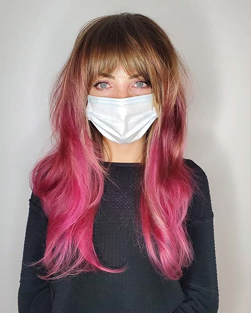 Bold Pink Hairstyle