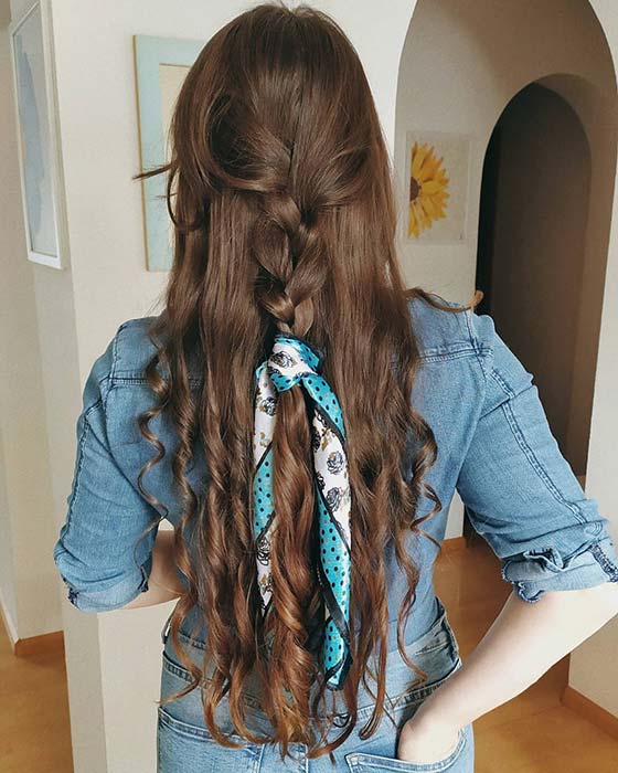 Loose Braid with a Ribbon