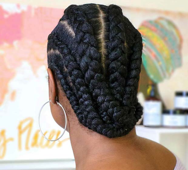 Braided Updo for Natural Hair