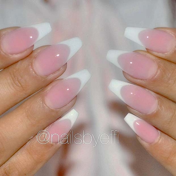 Classic French Tip Nails