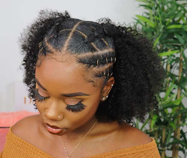 Cute and Trendy Natural Hairstyle