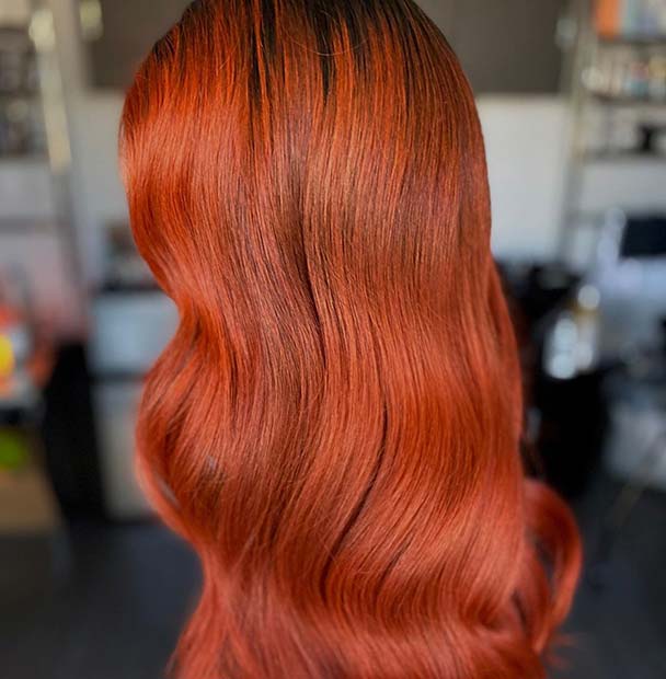 Glam Orange Hairstyle