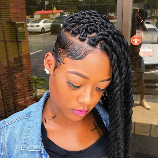 Jumbo Twists with Shaved Sides