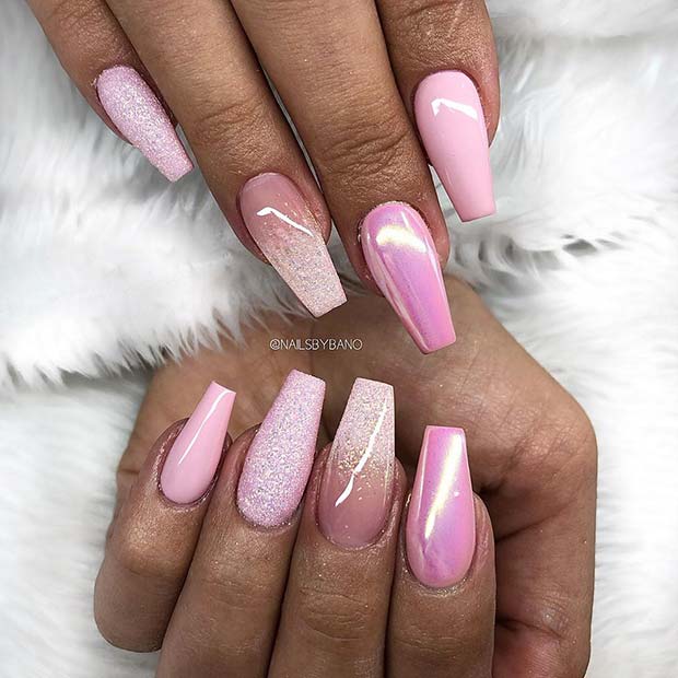 Pretty Pink Nail Design