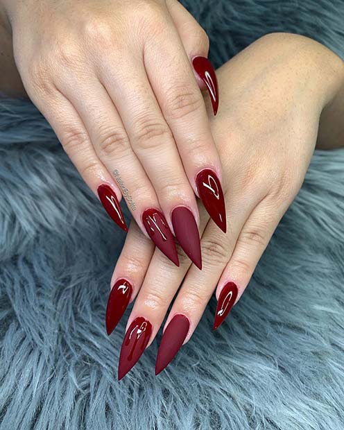Stiletto Nails with Drips