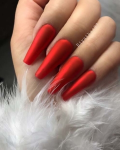 Beautiful Ways To Rock Red Coffin Nails Stayglam