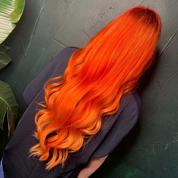 Vibrant Orange Hair Color