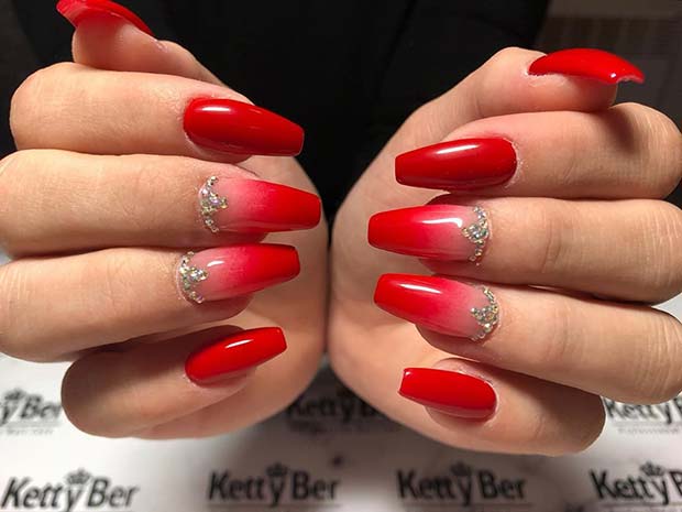 23 Most Beautiful Red Ombre Nails And Ideas Stayglam