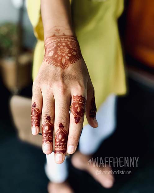 Beautiful Henna on the Hand