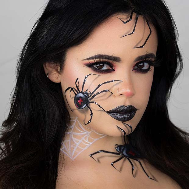 Black Widow Halloween Makeup
