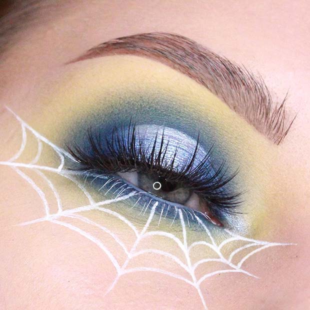 Spider Web Eyes for Halloween