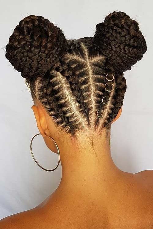 43 Braided Bun Hairstyles For Black Hair Page 3 Of 4 Stayglam 