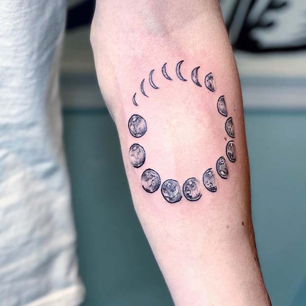 5758 Moon Phase Tattoo Images Stock Photos  Vectors  Shutterstock