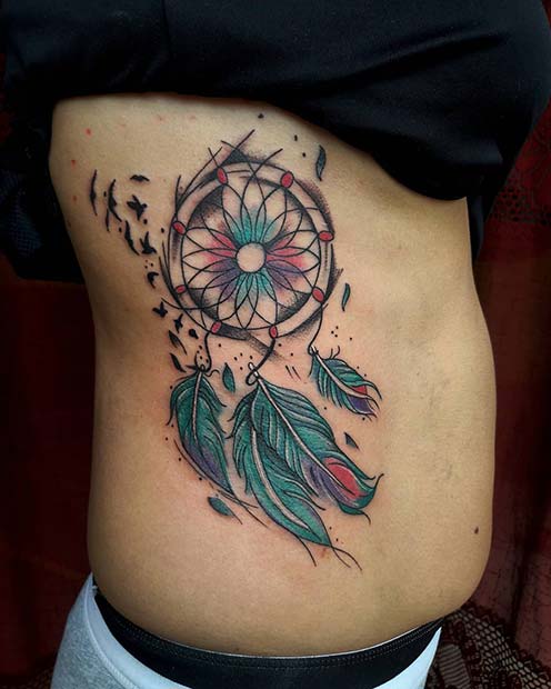 Colorful Dream Catcher with Birds