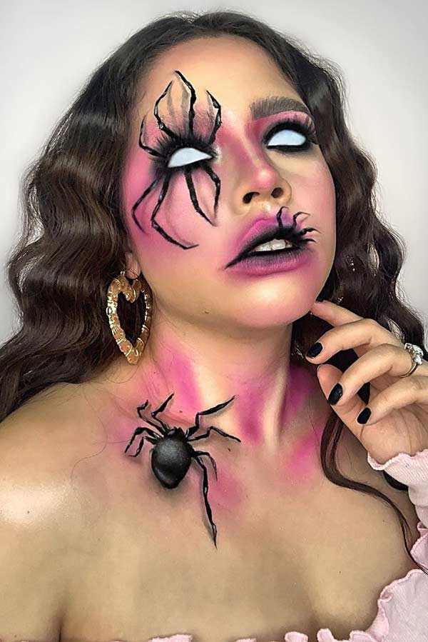 Creepy Spider Halloween Makeup