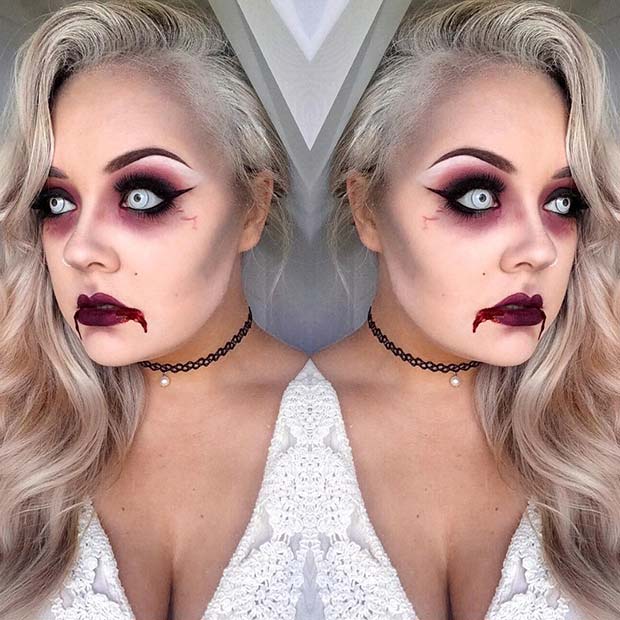 Glam and Scary Makeup for Halloween