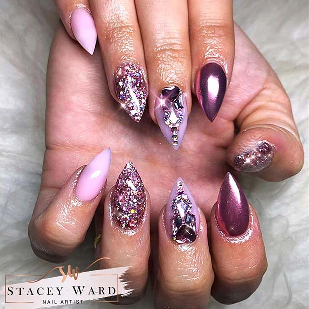 23 Classy and Cute Short Stiletto Nails - Page 2 of 2 - StayGlam