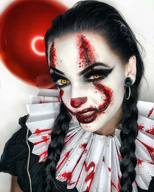 Gory Pennywise Makeup