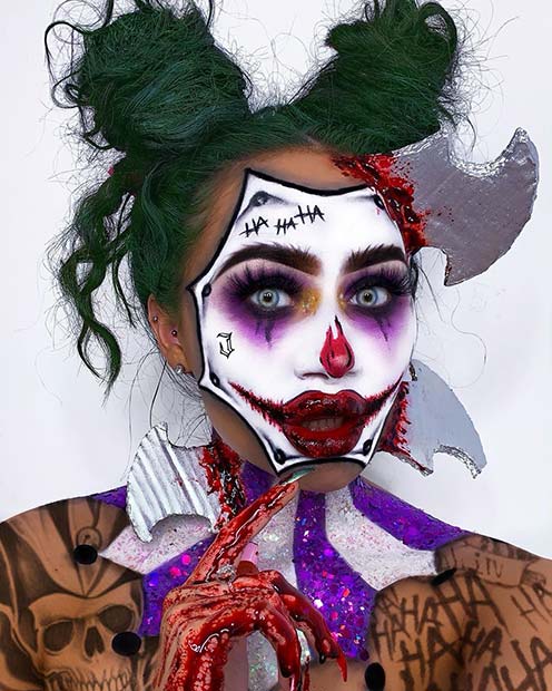 Joker Inspired Clown Costume