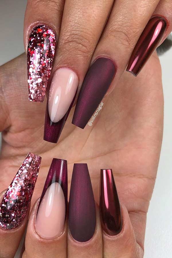 giahdesigns: Nail Design Ideas Maroon